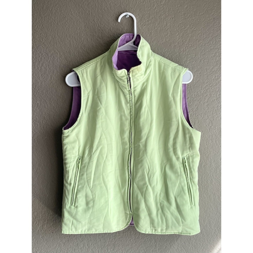 NWT‎ Vintage Women's La Paloma Reversible Jacket Vest Size Small Neon/Purple